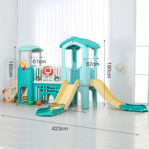 Gran Castillo de Juegos con Tobogán, Estructura de <span class=keywords><strong>Escalada</strong></span> para Niños, Piscina de Pelotas y Casita de Juegos, Equipo de Juegos Multifuncional de Plástico - Product Image 6