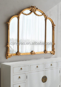 <span class=keywords><strong>Espejo</strong></span> retro tallado de estilo europeo, tres pliegues, para tocador de escritorio, para colgar en la <span class=keywords><strong>pared</strong></span>, para porche, decorativo - Product Image 2