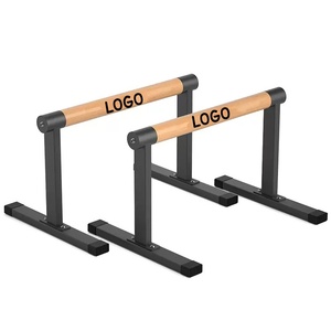 Barras de madera CZFIT para flexiones, barras paralelas antideslizantes, barras para manos en el suelo, entrenamiento en el suelo, madera maciza con soporte metálico resistente - Product Image 4