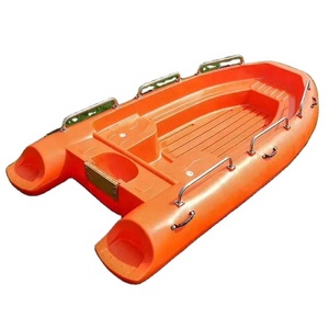 Hot Sell 3.5m High Density Double Deck PE Plastic Rescue Boat for Motors