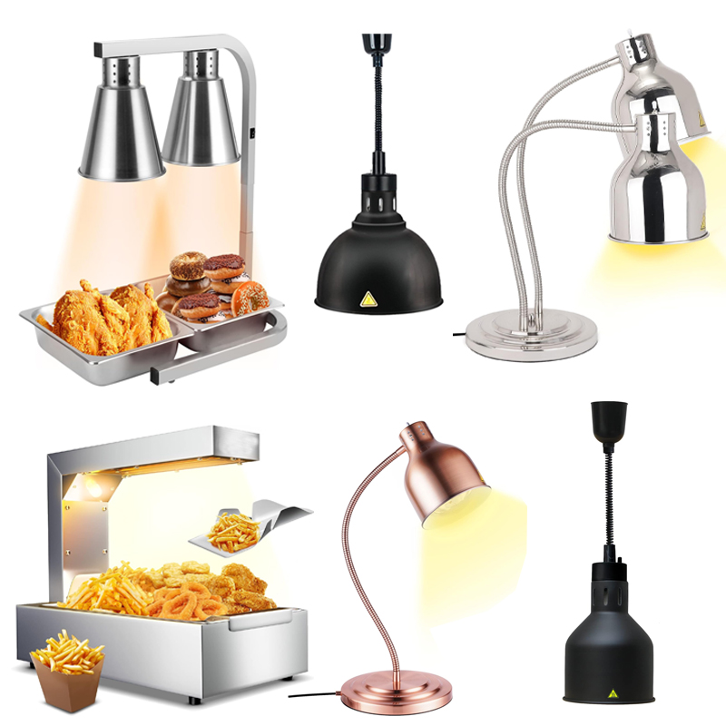 Lampe chauffante pour Buffet en acier inoxydable, 220/50hz/500w, équipement de cuisine des hôtels commerciaux, lumière chauffante, pour restaurant, 2