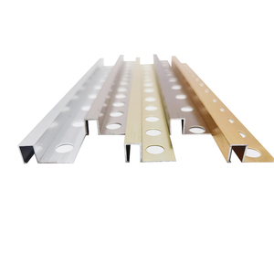 Profilé en aluminium, panneau de protection, <span class=keywords><strong>bande</strong></span> de <span class=keywords><strong>joint</strong></span>, plafonds, garde-corps mural en métal encastré, transition, bordure carrée, garniture de carrelage - Product Image 3