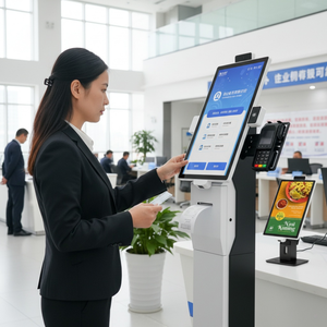 หน้าจอสัมผัส22 "24" Sistema POS SIA ใน piedi <span class=keywords><strong>เครื่อง</strong></span>จ่ายเงินด้วยตัวเอง Totem ODM - Product Image 3