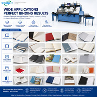 Machine automatique de collage et de pose de feuilles de papier pour supports de livres