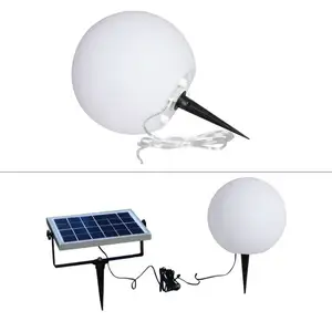 Esfera de bola LED de plástico gigante resistente al agua con energía Solar para exteriores, luz que fluye colorida para Parque de jardín para Navidad y Pascua