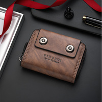 Nouveau portefeuille accordéon pour homme avec double boucle, grande capacité, multifonctionnel, pour permis de conduire et cartes décontractées