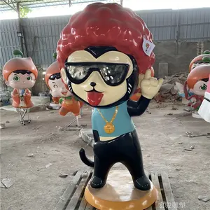 Customize Fiberglass Resin Cartoon Statue Sculpture Life Size Outdoor Indoor Cartoon Fiberglass Statue Sculpture For Decoration