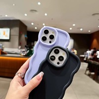 Coque de téléphone antichute en TPU pour iPhone 17, 16 Plus, 15 – Coque arrière en TPU motif vague large, couleur bonbon pour iPhone 16