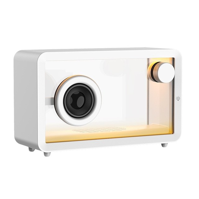 Simple and Transparent M8 Mirror Wireless Speaker with Ambient Light, Portable Desktop Computer, Creative Gift for Customers