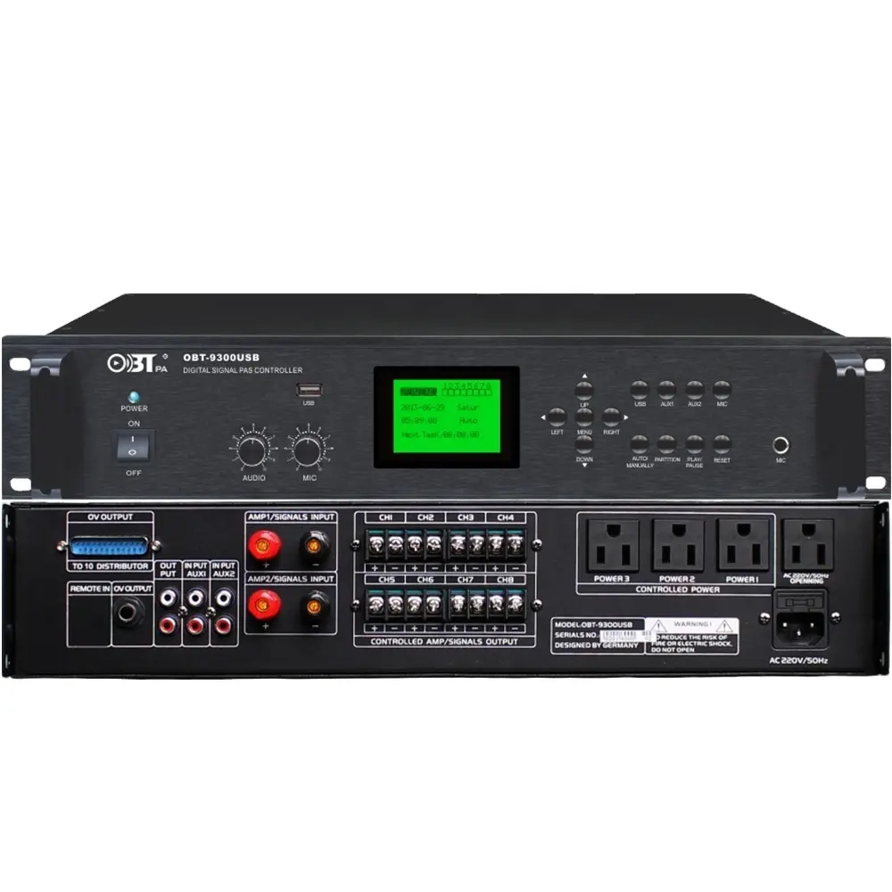 BGM-Sistema de música de fondo, OBT-9300USB, controlador de fuente de Audio de difusión Digital