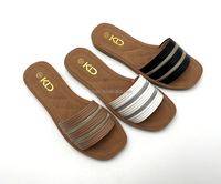Nouveau design OEM logo personnalisé chaussures sandales plates pour dames été fabricant de pantoufles pour femmes