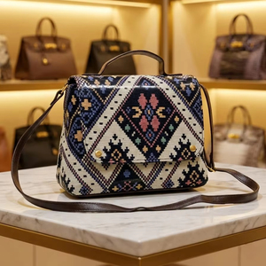 Sac bandoulière classique à rayures très demandé par les clients, en tissu écologique, prix de gros - Product Image 1