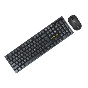 TF100黑色超薄无线键盘鼠标组合笔记本台式电脑监控电视键盘鼠标套件