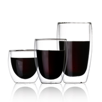 Taza de Vidrio de Borosilicato de Doble Pared, Resistente al Calor, Aislada, para Café, Té y Agua, para Hogar y Oficina