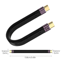 Câble d'extension de données USB 4.0 Gen3 Type-C PD 100W 5A Charge rapide USB C vers Type C Thunderbolt 3 USB 4 Câble FPC 40 Gbps 4K 60Hz