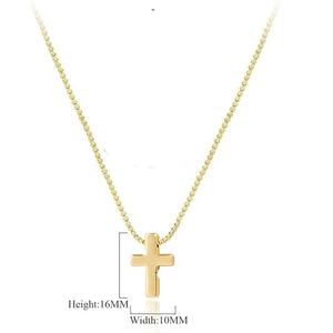 2024 модное ожерелье с золотым крестом металлическое тонкое ожерелье на цепочке для женщин, день рождения, Пляжная вечеринка, бижутерия, подарок - Product Image 5