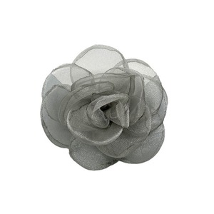 Fleur en mousseline de soie 3D faite à la main, garniture en forme de rose de 6,5 cm, accessoires DIY pour cheveux, vêtements et chaussures - Product Image 5
