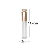 Tubes de brillant à lèvres ronds dorés de luxe en gros avec applicateur – Contenants pour gloss