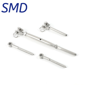 SMD Turnbuckle M10 6Mm Rope Closed Body Jaw And Eye Polished Stainless Steel Industrial <b>Hardware</b> - Product Image 1