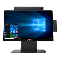 Terminal POS de Alta Resistencia con Base de Aluminio, Windows 10/11, Pantalla Táctil Dual, Sistema POS Todo en Uno para Tiendas Minoristas