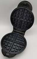 Gaufrier électrique 4-en-1 antiadhésif avec plaques amovibles, diamètre 18,5 cm, pour gaufres belges, biscuits animaux, brownies et gâteaux pop, idéal pour la maison