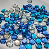 Fabricants Vente en gros Perles plates multicolores en pierre de verre ignifugé pour foyer de décoration