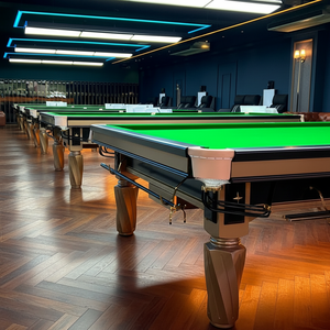 Tavolo da Snooker Professionale da 12 Piedi con Sponde in Acciaio, Tasche in Pelle e Sistema di Riscaldamento - Product Image 2