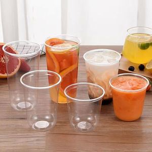 Gobelets en plastique colorés en forme de U de 12 oz (89 mm) avec couvercles, personnalisables avec logo, jetables, transparents, design arrondi, pour smoothies, salades de fruits, lait - Product Image 3