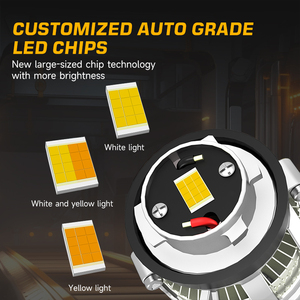 Paquete de 2 Bombillas LED de Alta Potencia para Faros Antiniebla de Automóvil L1B 60 Watts/Bombilla 13200LM Luz Blanca/Amarilla Ámbar para Toyota <span class=keywords><strong>Corolla</strong></span> Prius NOAH - Product Image 6