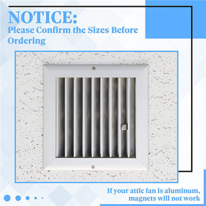 Aluminum Attic <b>Fan</b> Cover 122x92cm <b>Silver</b> Insulation Panel For Ventilation House Use - Product Image 5