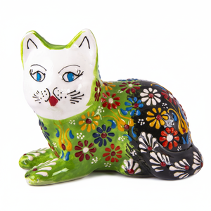 Figurine de chat en céramique turque faite à la main, décoration - Product Image 2