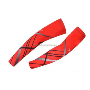 Custom Solid Blank Plain Unisex Sports <b>Compression</b> <b>Arm</b> <b>Sleeves</b> 100% Cotton Quick Dry Breathable American Football Baseball - Product Image 3