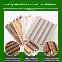Panneaux muraux WPC personnalisés 200 grilles, panneaux muraux en bois écologique, matériaux de décoration de plafond imperméables, modèle 200-1