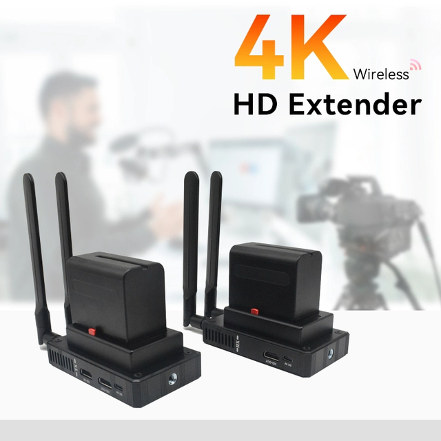 Xput 5.8GHz Wireless HDMI Transceiver 4K Ultra HD Low Latency Wireless AV Transmission Support Lithium Battery Power for Camera