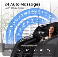 Fauteuil de massage zéro gravité pour le corps entier avec modes de thérapie thermique et télécommande, relaxation ultime pour le dos, les épaules et les bras