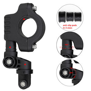 Cámara DE ACCIÓN motocicleta bicicleta de montaña manillar montaje para GoPro <span class=keywords><strong>Hero</strong></span> 12 11 10 9 8 7 6 5 4 3 <span class=keywords><strong>Max</strong></span> Mini negro DJI Osmo bolsillo <span class=keywords><strong>360</strong></span> - Product Image 4