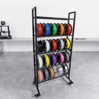 Rak Penyimpanan Filamen PLA JH-Mech Heavy Duty Multi Spool, Rak Penyimpanan Filamen Printer 3D Logam untuk Rumah, Model Berdiri Sendiri