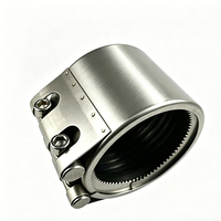 Collier de serrage marin pliable à double clip en acier inoxydable 304 pour réparation rapide de tuyaux, avec joints EPDM et NBR