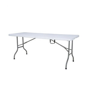 <span class=keywords><strong>Mesa</strong></span> plegable de plástico HDPE de 240cm, <span class=keywords><strong>mesa</strong></span> Rectangular portátil de 8 pies para exteriores, exhibición para acampar, <span class=keywords><strong>mesa</strong></span> de <span class=keywords><strong>pong</strong></span> de cerveza plegable - Product Image 2