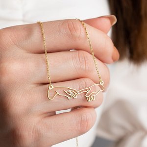 Collier Renaissance en acier inoxydable plaqué or 18 carats, sans ternissement, bijoux faits à <span class=keywords><strong>la</strong></span> main, <span class=keywords><strong>création</strong></span> de l'<span class=keywords><strong>Adam</strong></span>, vente en gros - Product Image 2