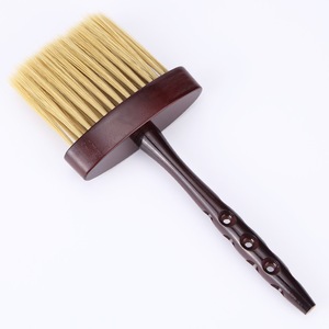 Brosse à poussière pour le cou de <span class=keywords><strong>coiffeur</strong></span> professionnel, polyvalente pour le nettoyage du visage et l'élimination des cheveux cassés, manche en bois - Product Image 4