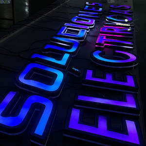 ไฟ LED ตัวอักษร 3 มิติ Denison Custom RGB <span class=keywords><strong>Motion</strong></span> พร้อมระบบควบคุมผ่านบลูทูธ/ไวไฟ กันน้ำระดับ IP65 สำหรับติดผนังตกแต่งภายนอก - Product Image 1