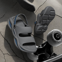 Sabots de jardin pour hommes avec logo personnalisé, chaussures d'eau, chaussures de plage, tongs, sandales, sabots en mousse EVA légers et confortables pour hommes