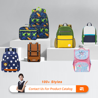 Sac à dos pour enfants de la maternelle avec logo personnalisé du fabricant Ensemble de sacs d'école avec boîte à lunch pour filles et garçons