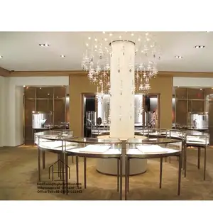 Personalizado luxo jóias exibição armário vitrine jóias mobiliário design Jewelry Store Display