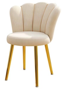 Silla de terciopelo de estilo nórdico <span class=keywords><strong>para</strong></span> el hogar, sillón moderno con reposabrazos, muebles de dormitorio, taburete de maquillaje, color rosa - Product Image 2