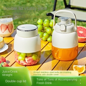 Exprimidor eléctrico portátil Mini licuadora Hoja de acero inoxidable de gran capacidad Mini exprimidor inteligente Botellas Carga USB - Product Image 3