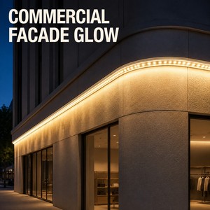 Bande lumineuse <span class=keywords><strong>LED</strong></span> linéaire flexible DC24V 1616 pour façade architecturale extérieure, éclairage frontal, 18W - Product Image 1