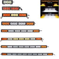 Barre lumineuse LED FDN 150W double couleur 27 \ "simple rangée droite pour voitures et camions compatible avec les modèles Defender & Wrangler
