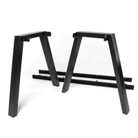 Piétements de Table Métal Modernes Industriels Rectangulaires pour Restaurant, Pieds en X, Structures en Acier et Fer pour Tables Basses et Tables à Manger